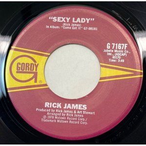 Rick James Sexy Lady / Bustin Out 45 Soul Funk 1978 Gordy 7167F